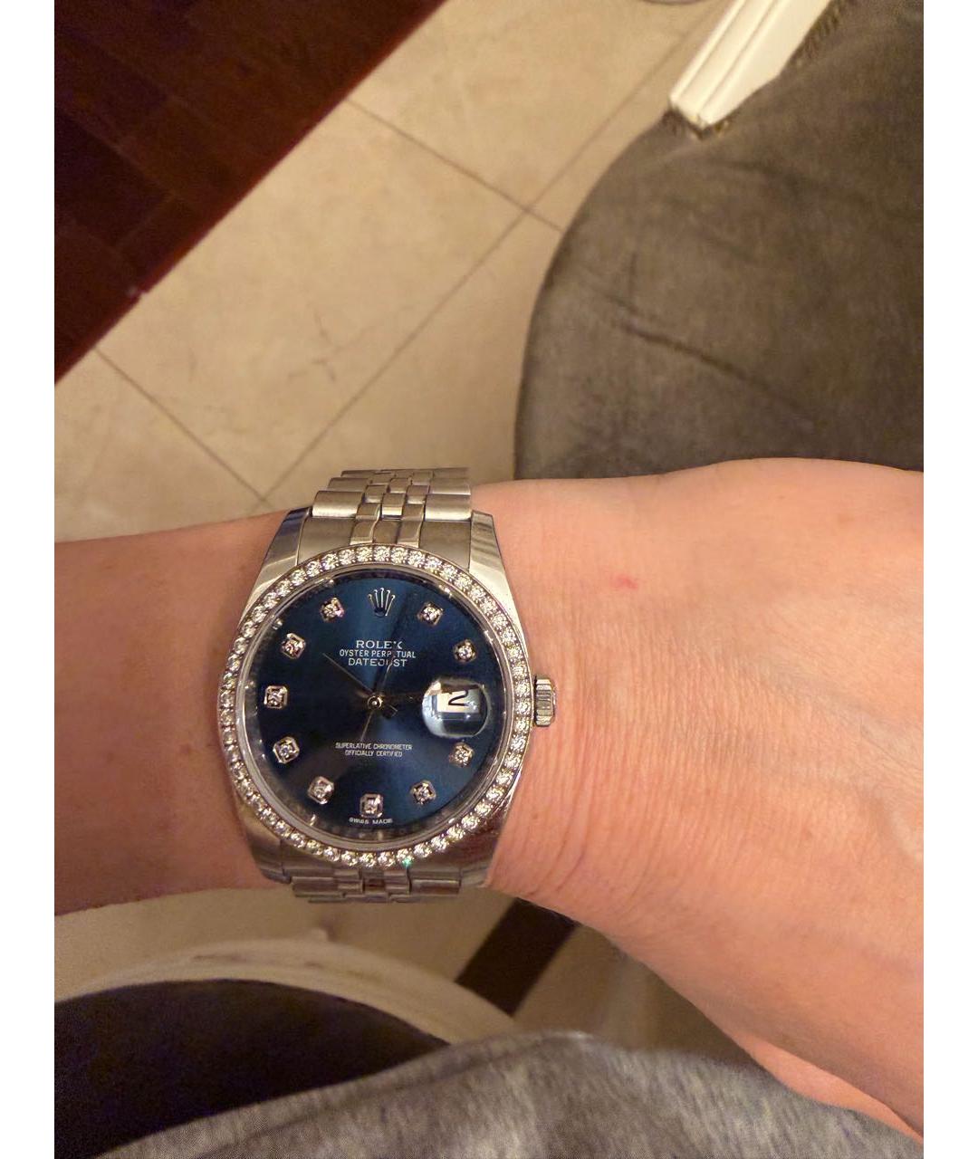 ROLEX Серебряные часы из белого золота, фото 3