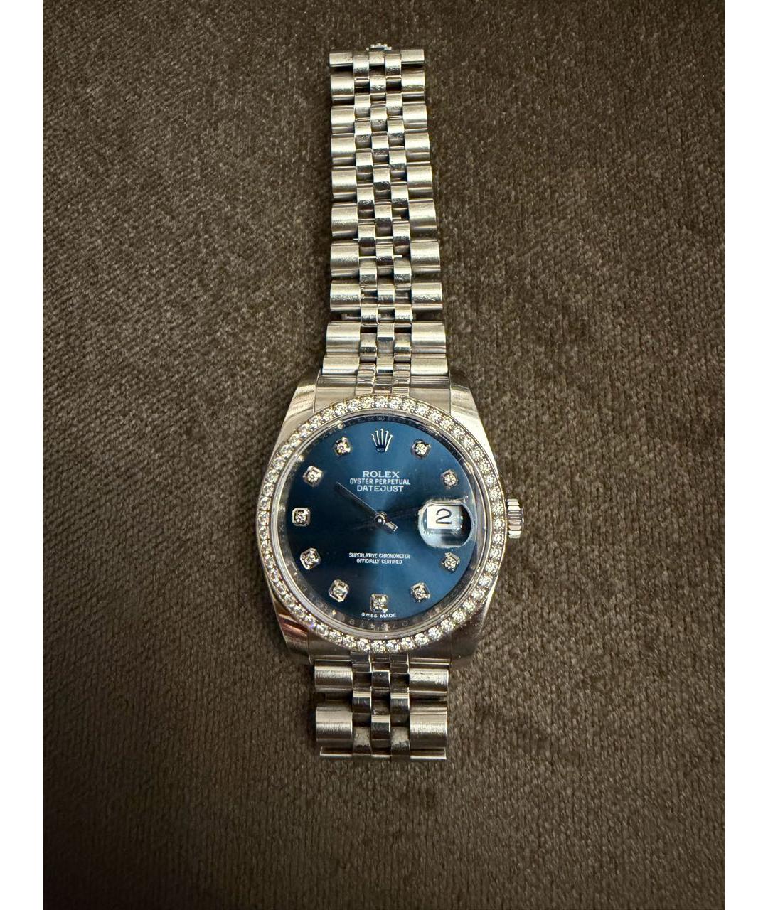 ROLEX Серебряные часы из белого золота, фото 4