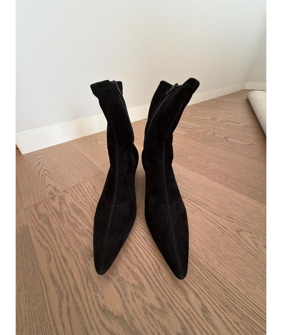THE ROW Черные замшевые ботильоны, фото 2