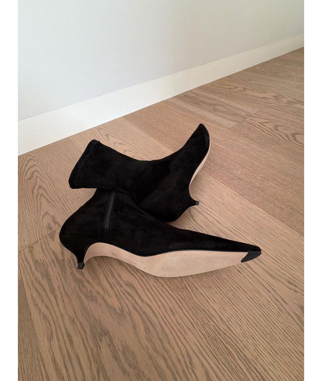 THE ROW Черные замшевые ботильоны, фото 4