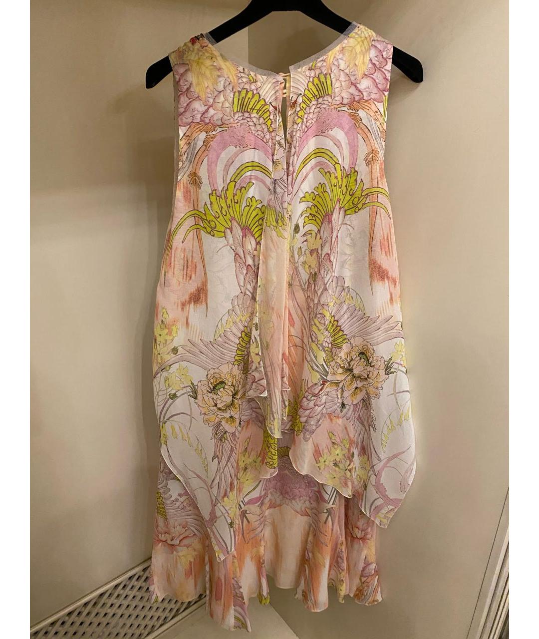 ROBERTO CAVALLI Розовое шелковое вечернее платье, фото 6