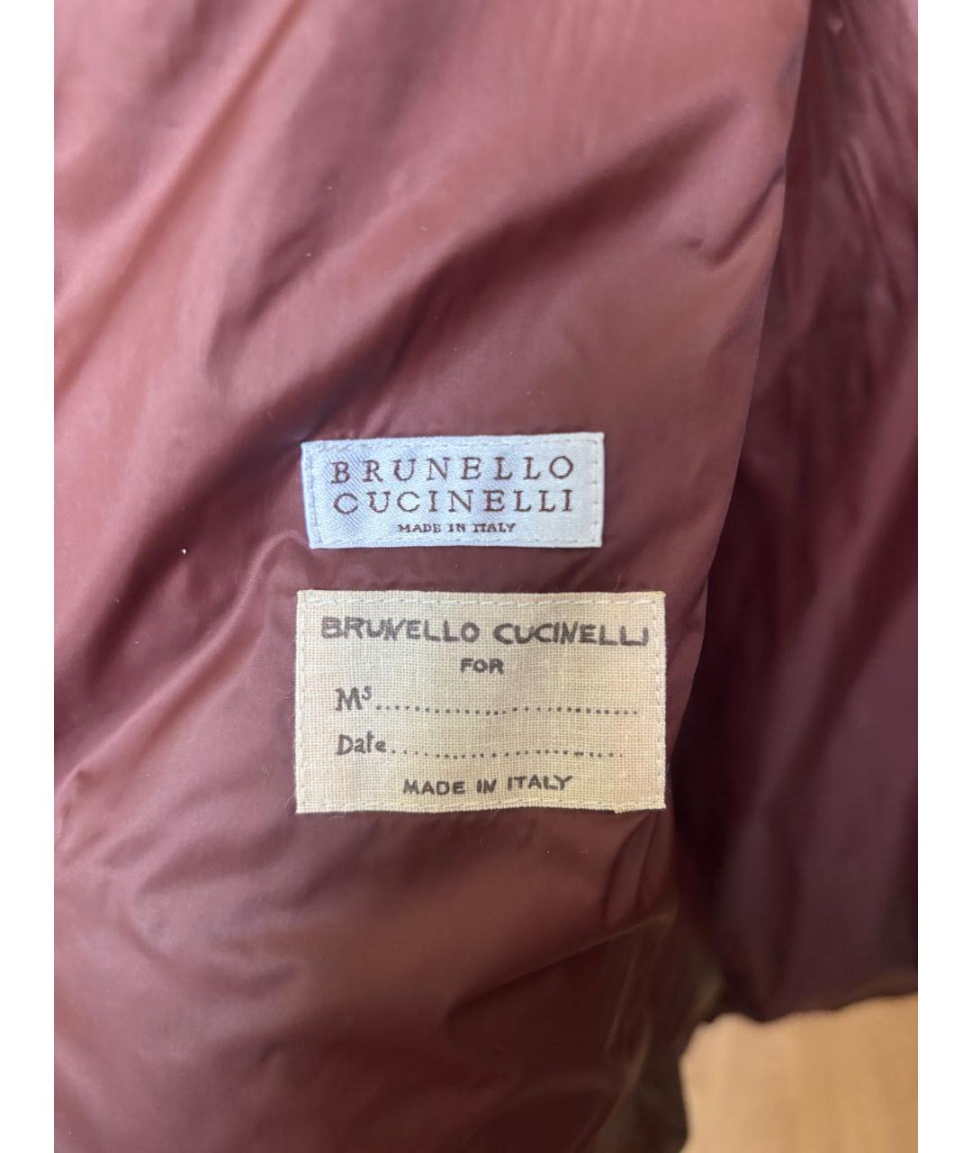 BRUNELLO CUCINELLI Бордовая полиэстеровая куртка, фото 3