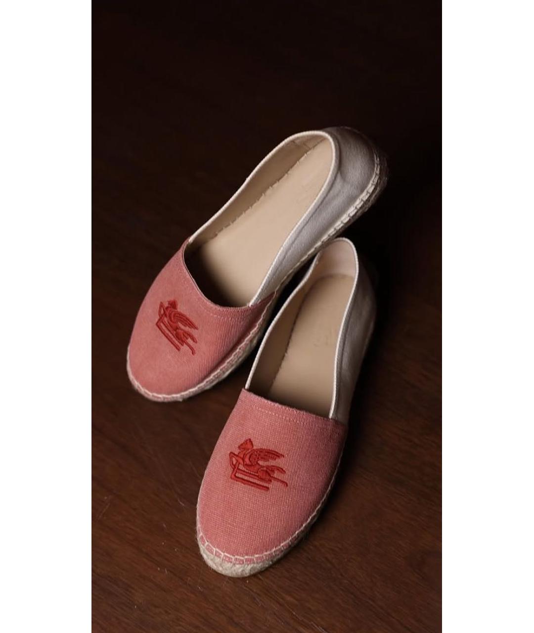 ETRO Коралловые текстильные эспадрильи, фото 2
