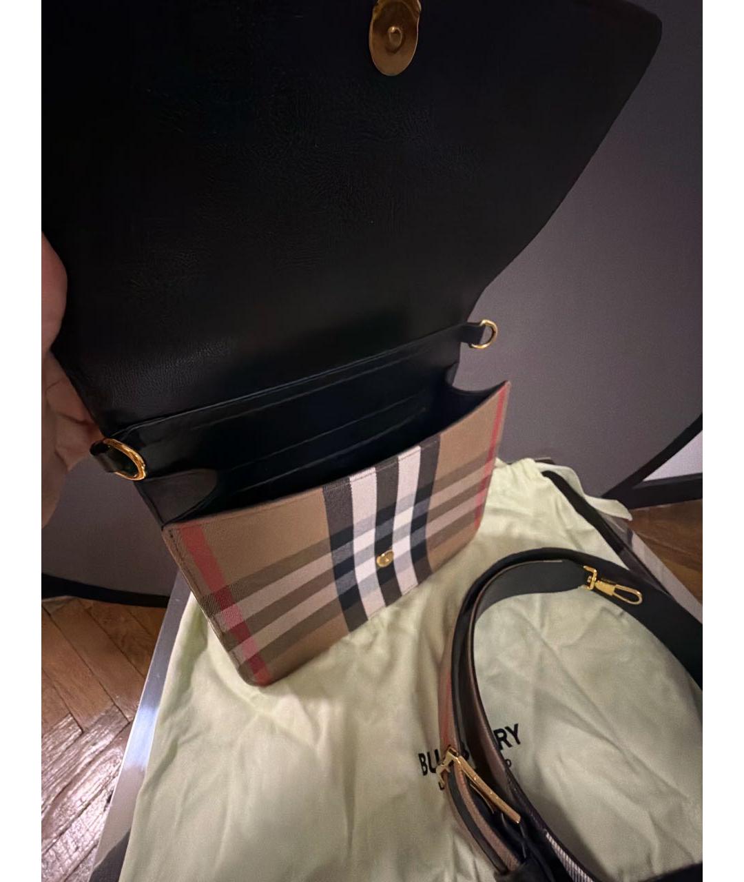 BURBERRY Коричневая кожаная сумка через плечо, фото 4