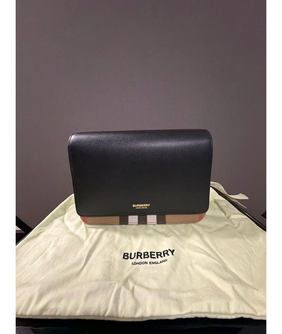 BURBERRY Коричневая кожаная сумка через плечо, фото 6