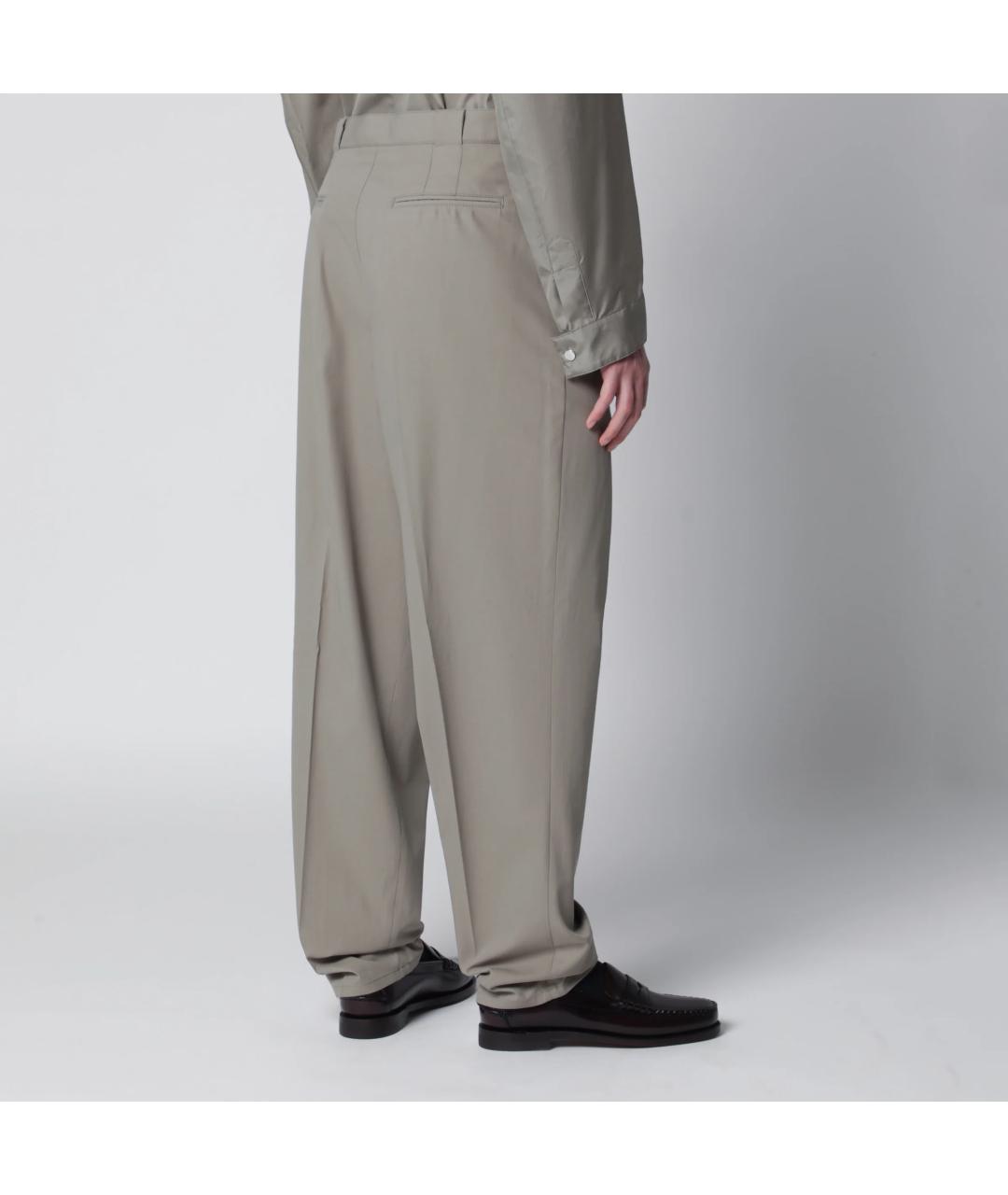 BRUNELLO CUCINELLI Хаки хлопковые повседневные брюки, фото 2