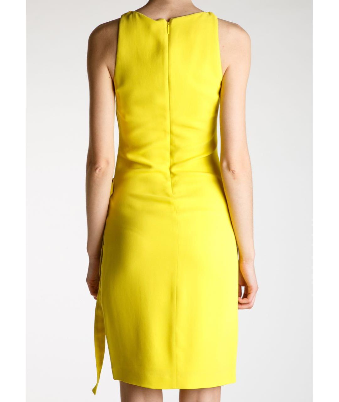 ROBERTO CAVALLI Желтое вискозное коктейльное платье, фото 4