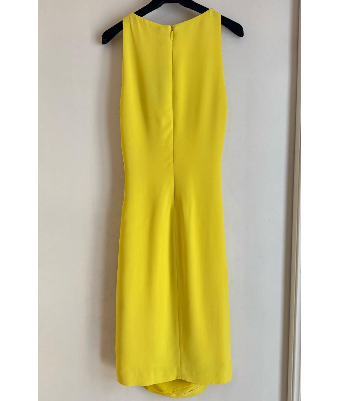 ROBERTO CAVALLI Желтое вискозное коктейльное платье, фото 6