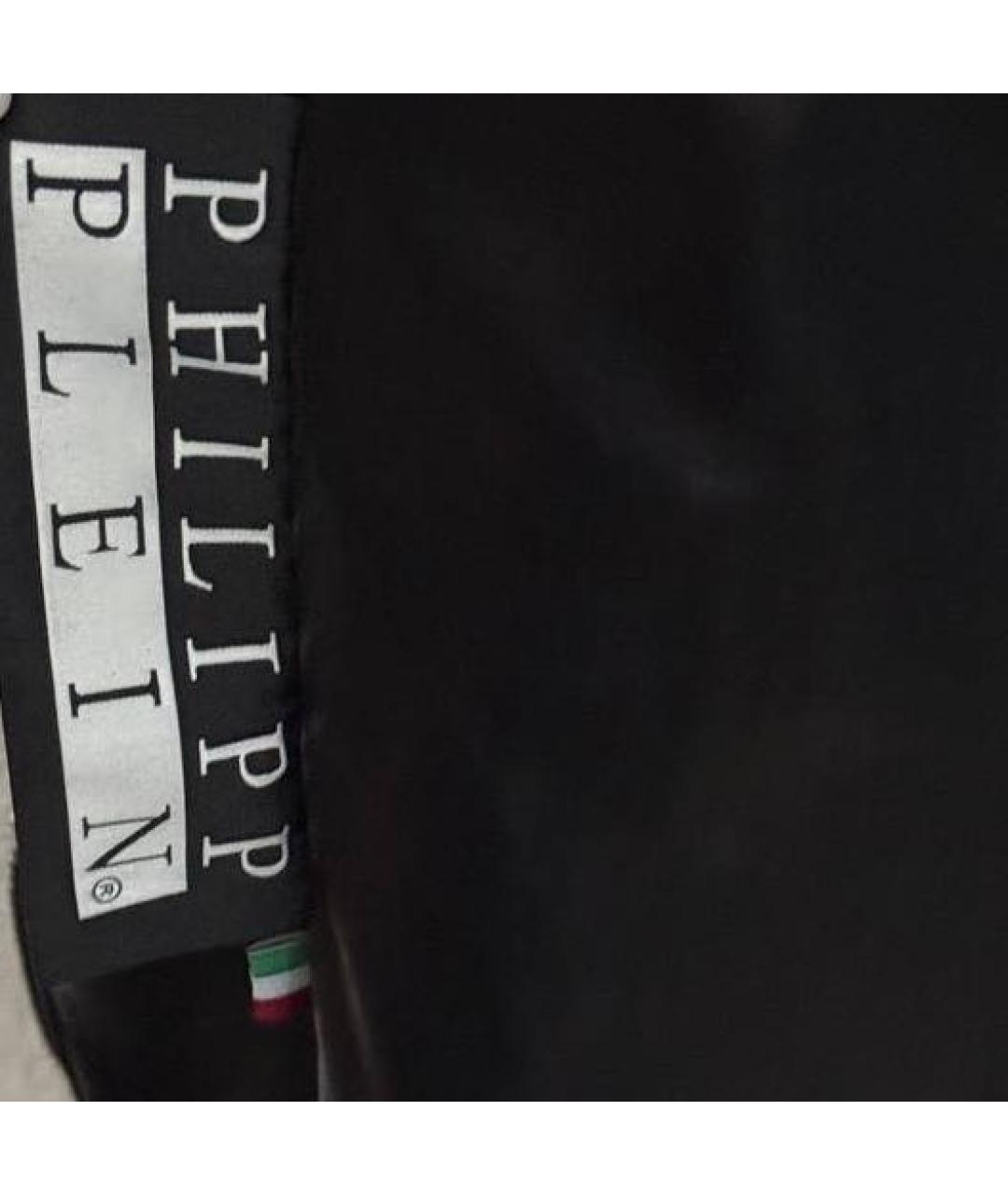 PHILIPP PLEIN Черная куртка из экзотической кожи, фото 6