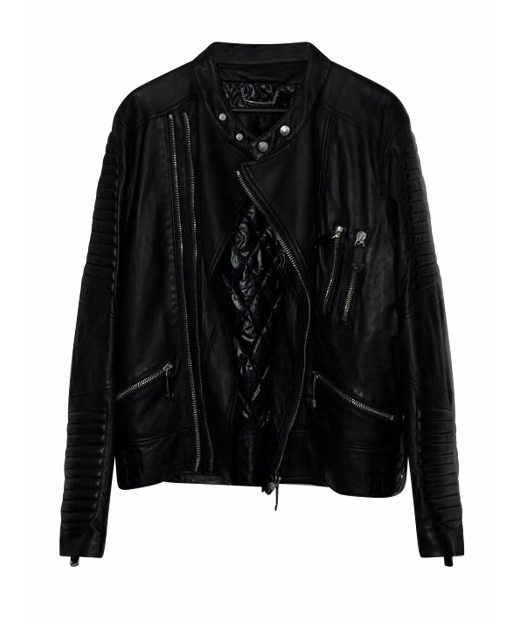 PHILIPP PLEIN Черная куртка из экзотической кожи, фото 1