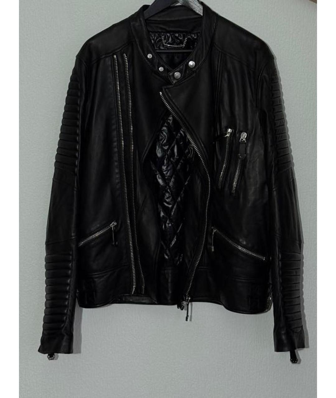 PHILIPP PLEIN Черная куртка из экзотической кожи, фото 7