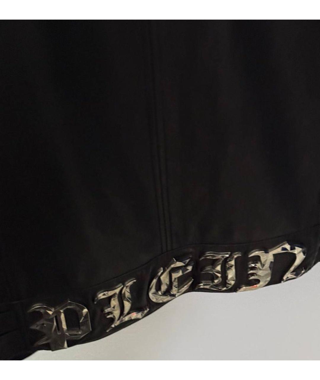 PHILIPP PLEIN Черная куртка из экзотической кожи, фото 5