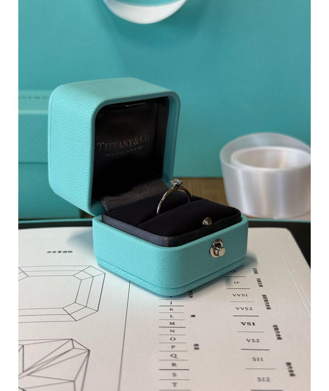 TIFFANY&CO Белое платиновое кольцо, фото 3