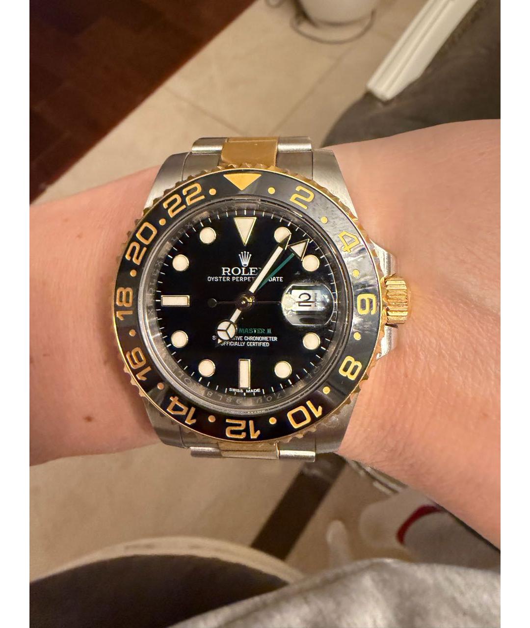 ROLEX Серебряные часы из желтого золота, фото 3