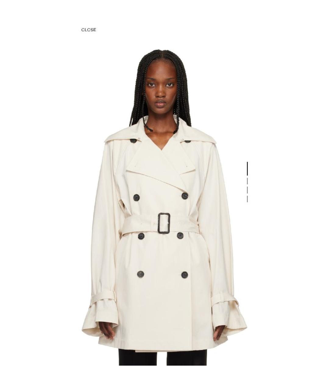 TOTEME Белый хлопковый тренч/плащ, фото 7