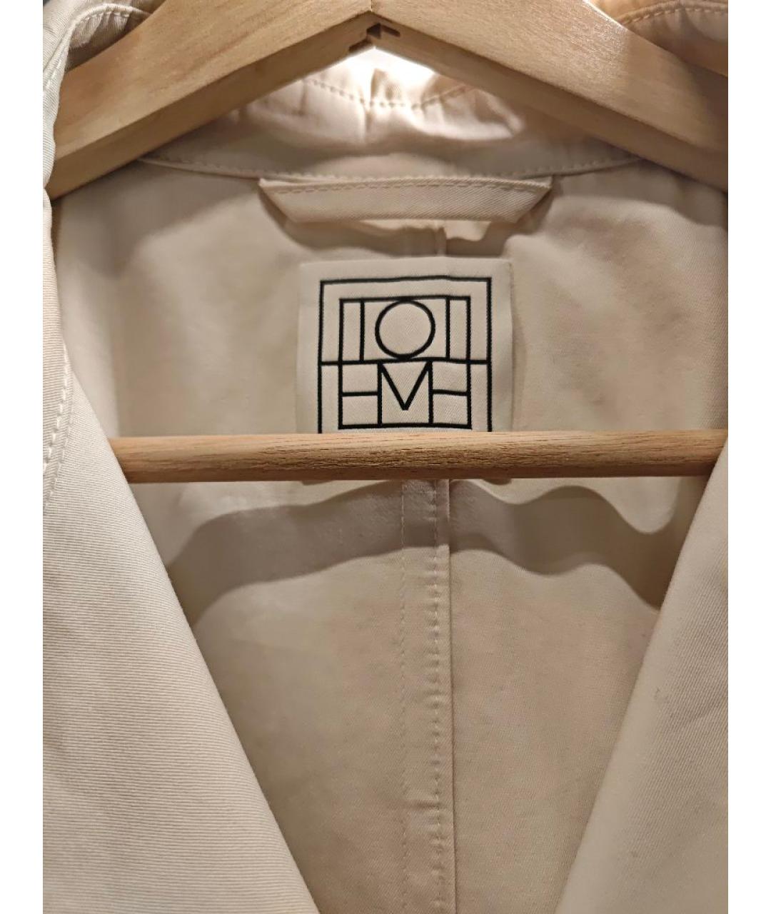 TOTEME Белый хлопковый тренч/плащ, фото 3