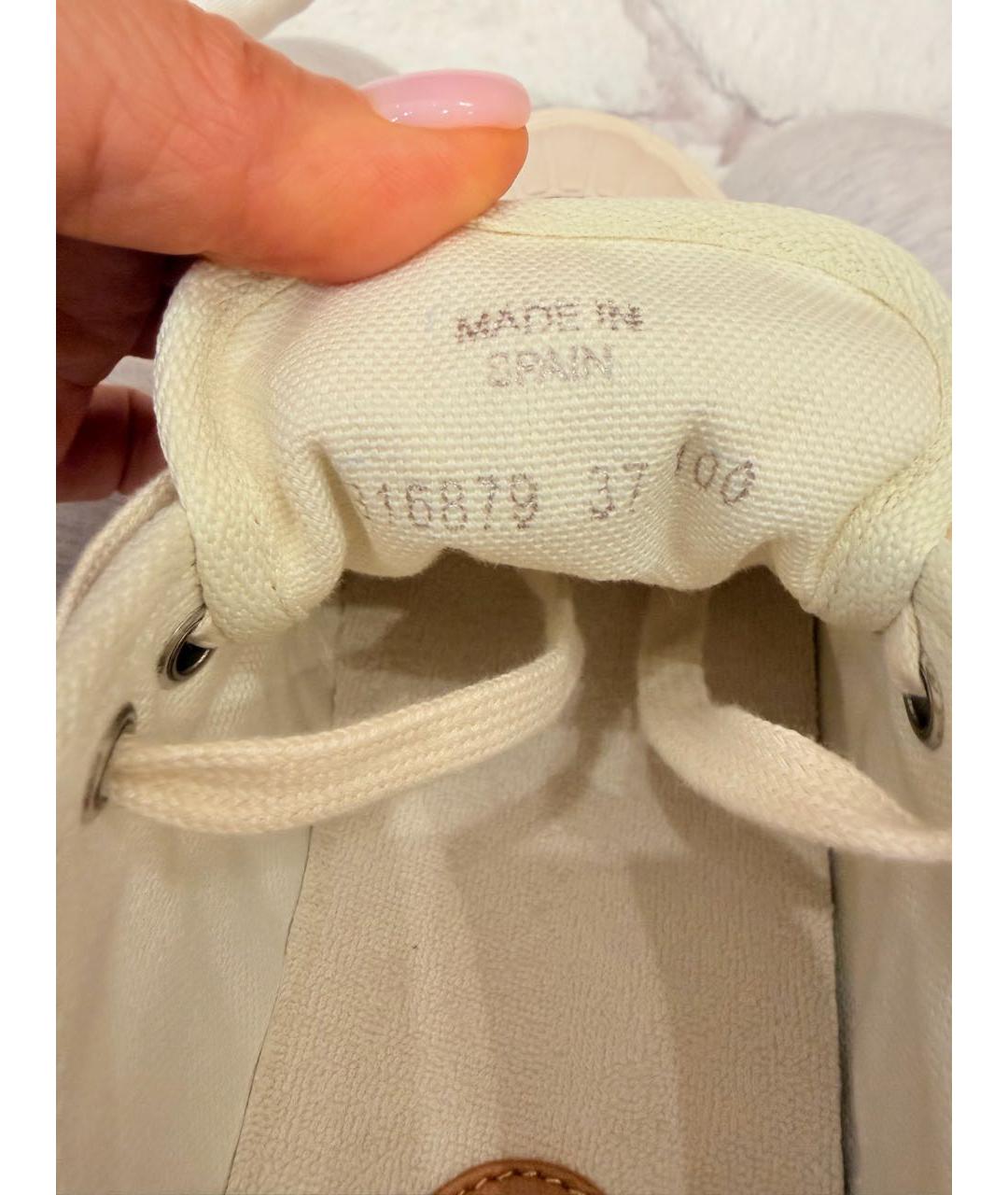 GUCCI Бордовые текстильные кеды, фото 5