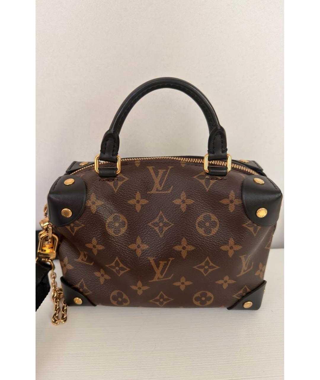 LOUIS VUITTON Коричневая кожаная сумка через плечо, фото 3