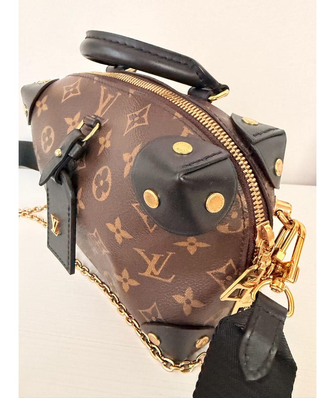 LOUIS VUITTON Коричневая кожаная сумка через плечо, фото 2