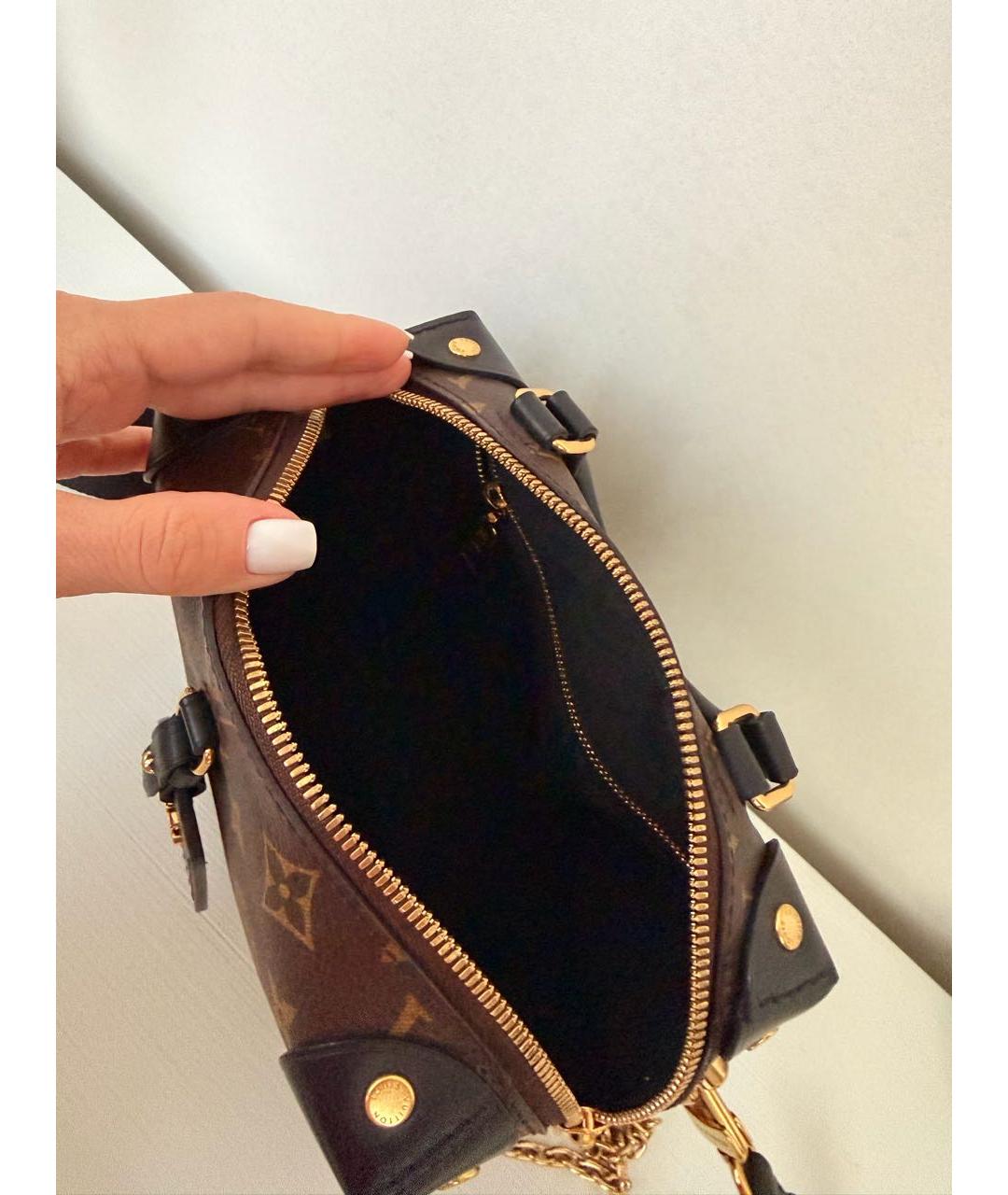 LOUIS VUITTON Коричневая кожаная сумка через плечо, фото 4