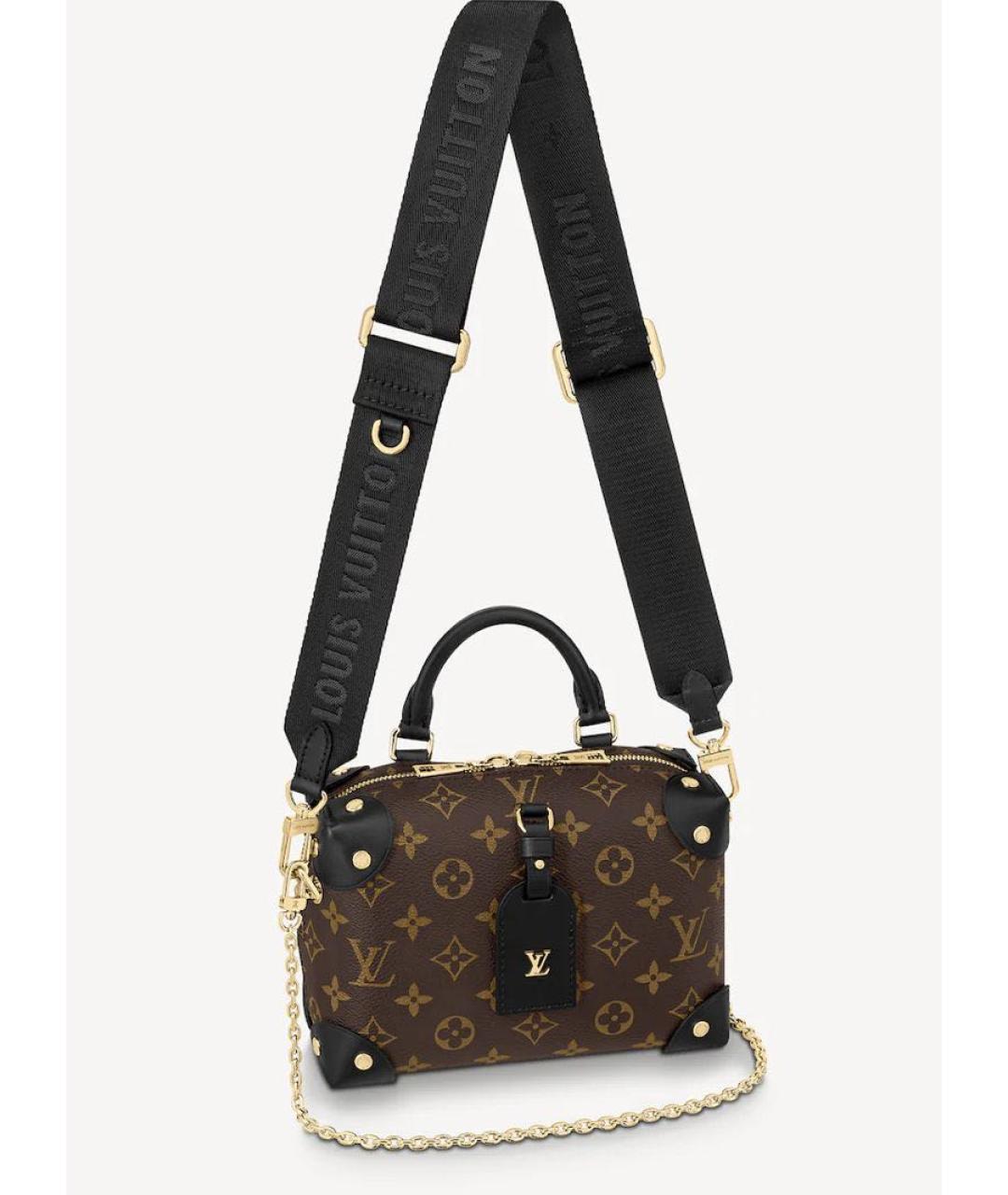 LOUIS VUITTON Коричневая кожаная сумка через плечо, фото 7