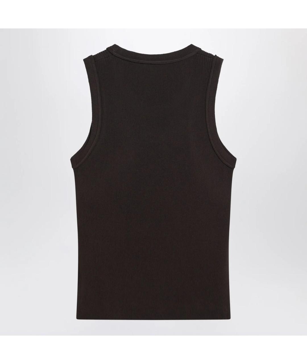 LOEWE Коричневая вискозная майка, фото 2