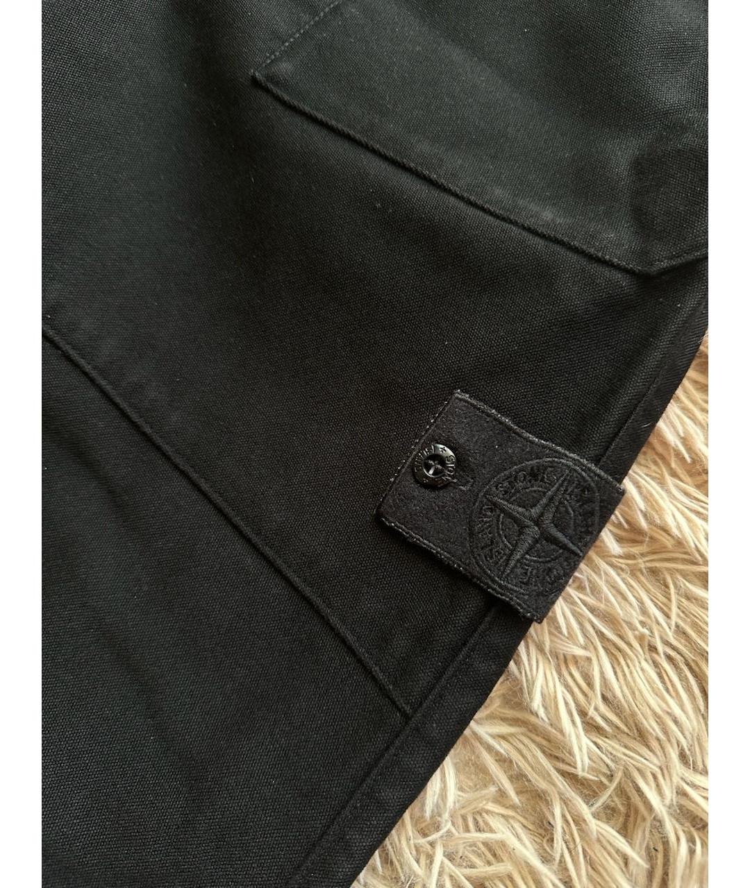 STONE ISLAND Черные шерстяные повседневные брюки, фото 2