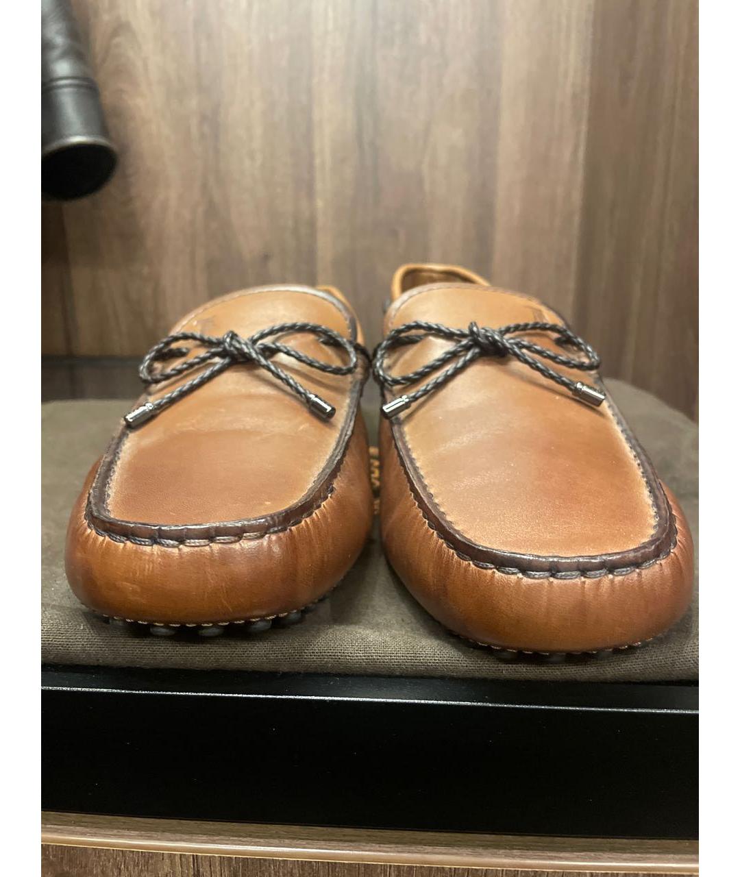 TOD'S Коричневые кожаные мокасины, фото 3