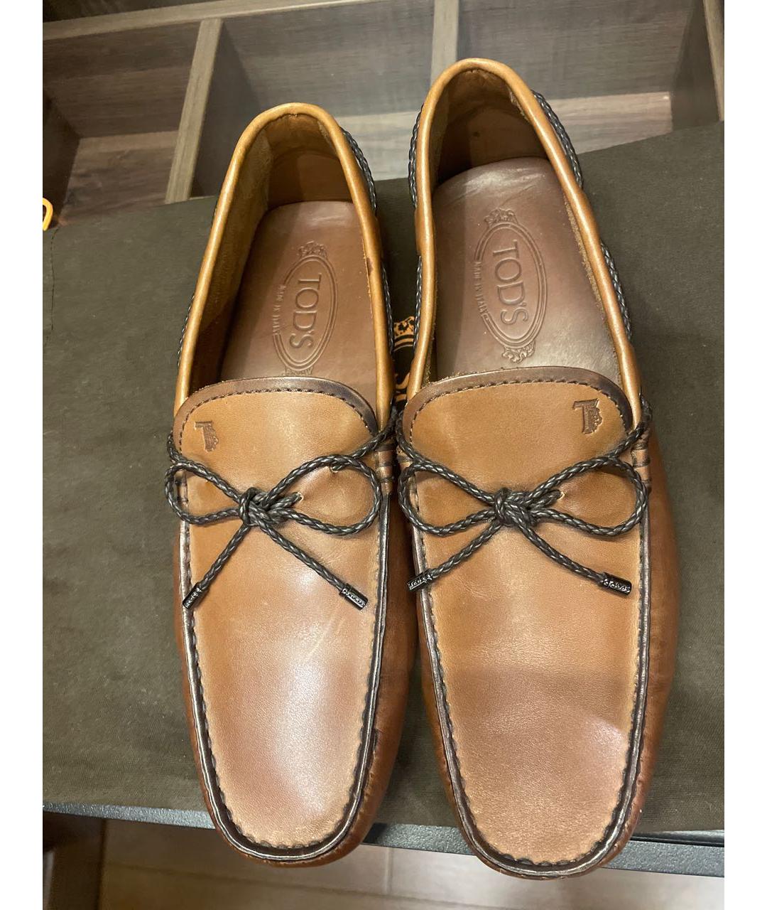 TOD'S Коричневые кожаные мокасины, фото 2