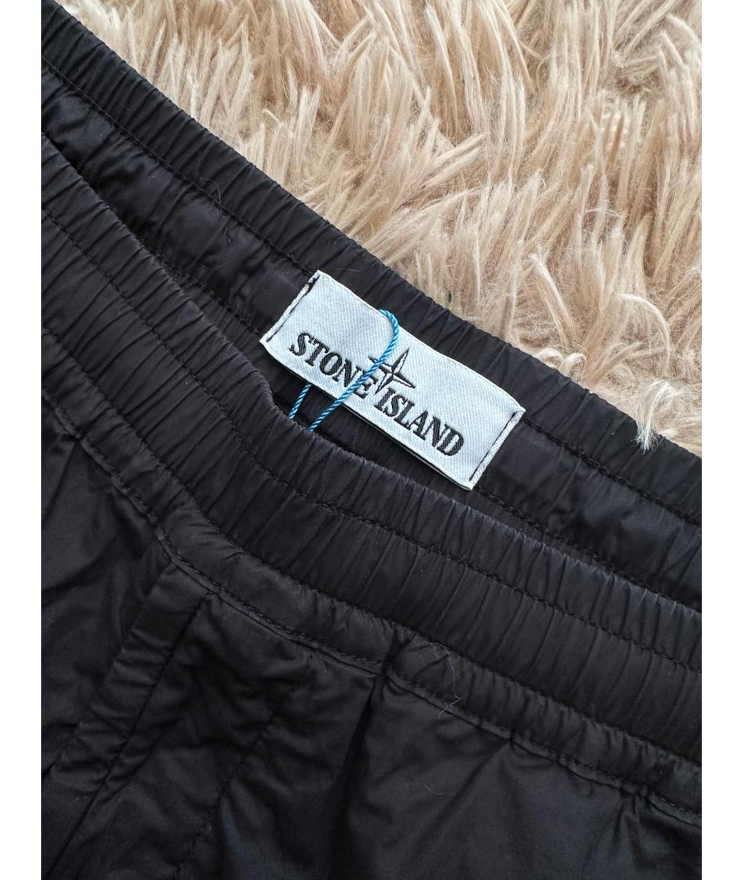 STONE ISLAND Черные повседневные брюки, фото 3