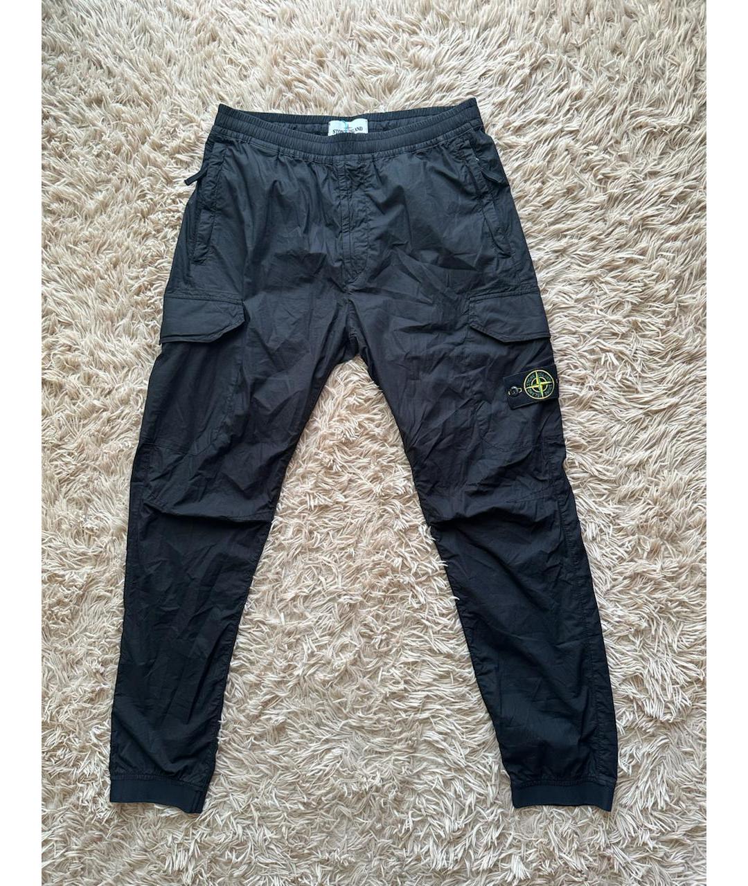 STONE ISLAND Черные повседневные брюки, фото 4