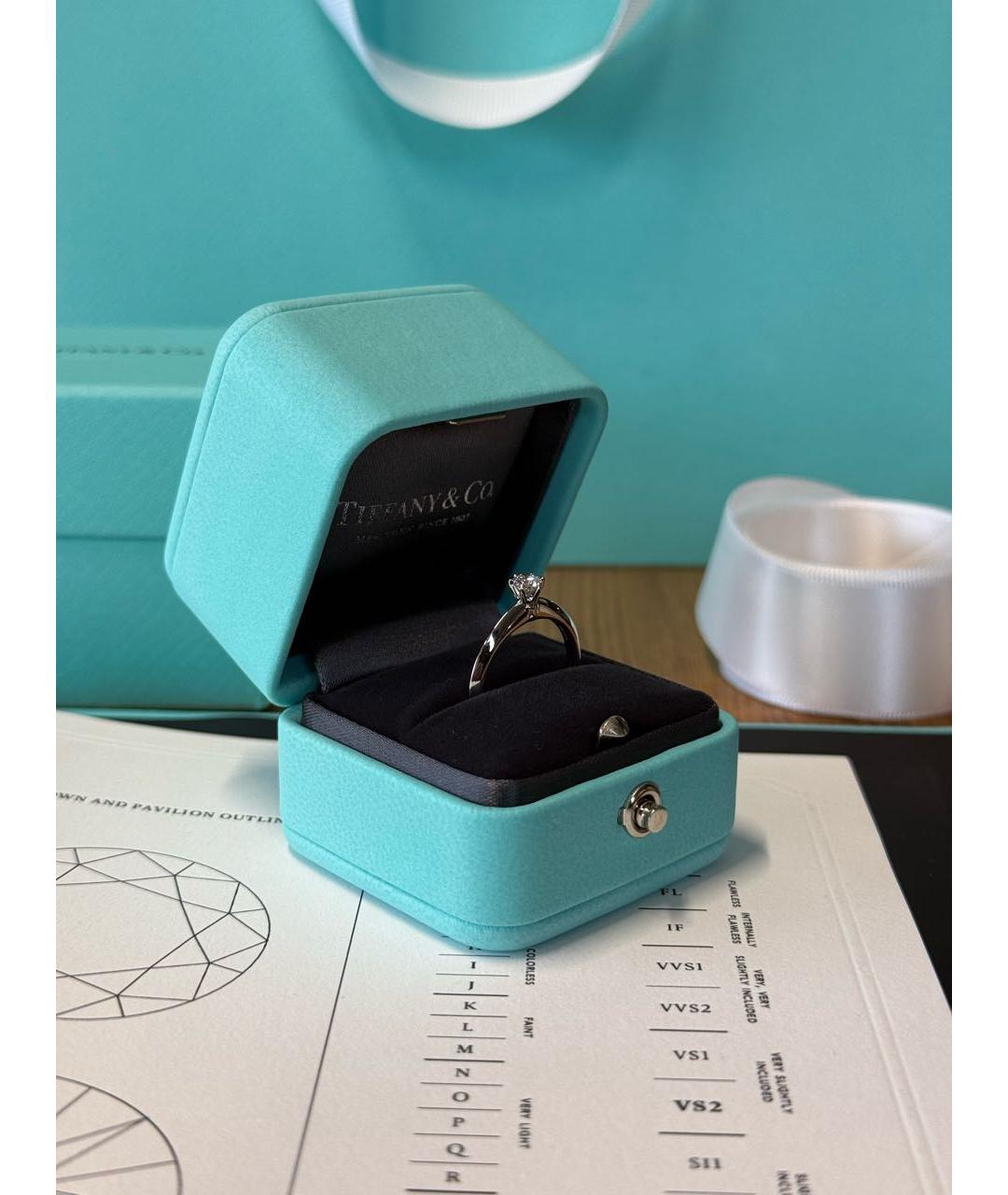 TIFFANY&CO Белое платиновое кольцо, фото 3