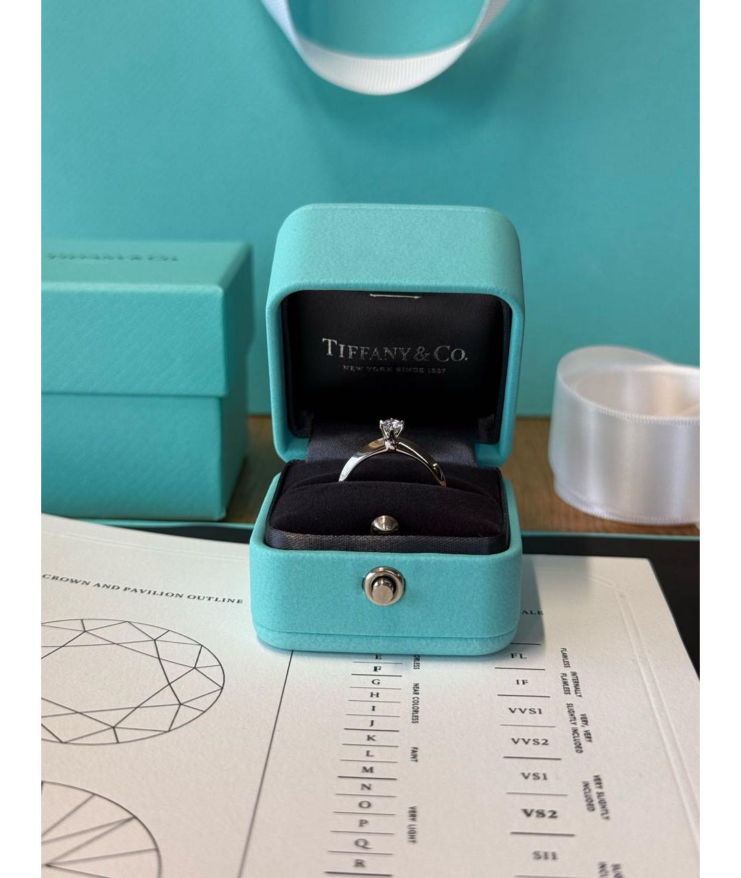 TIFFANY&CO Белое платиновое кольцо, фото 2