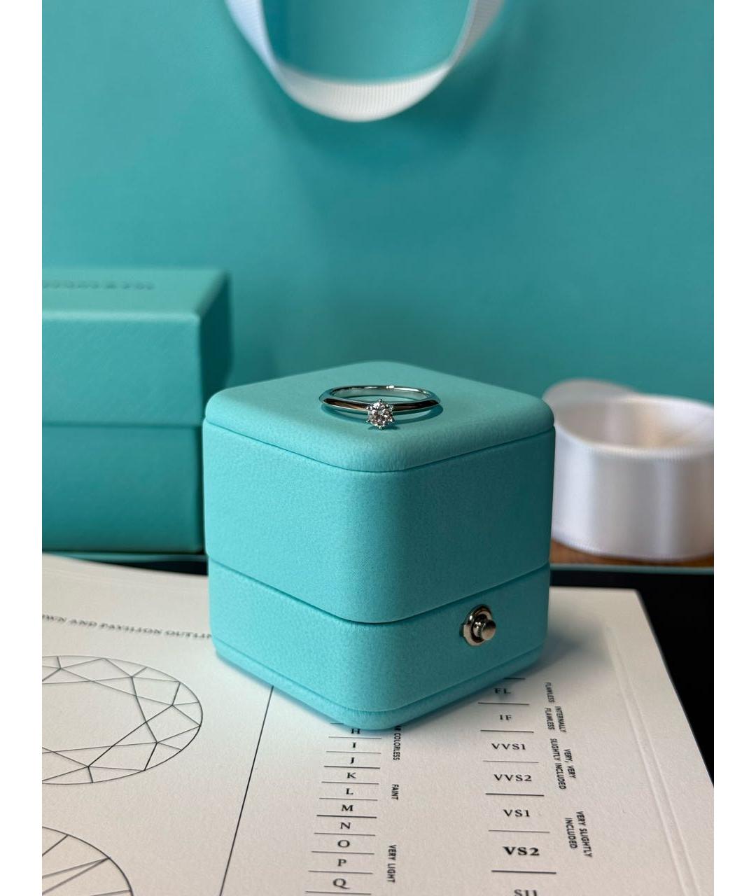 TIFFANY&CO Белое платиновое кольцо, фото 4