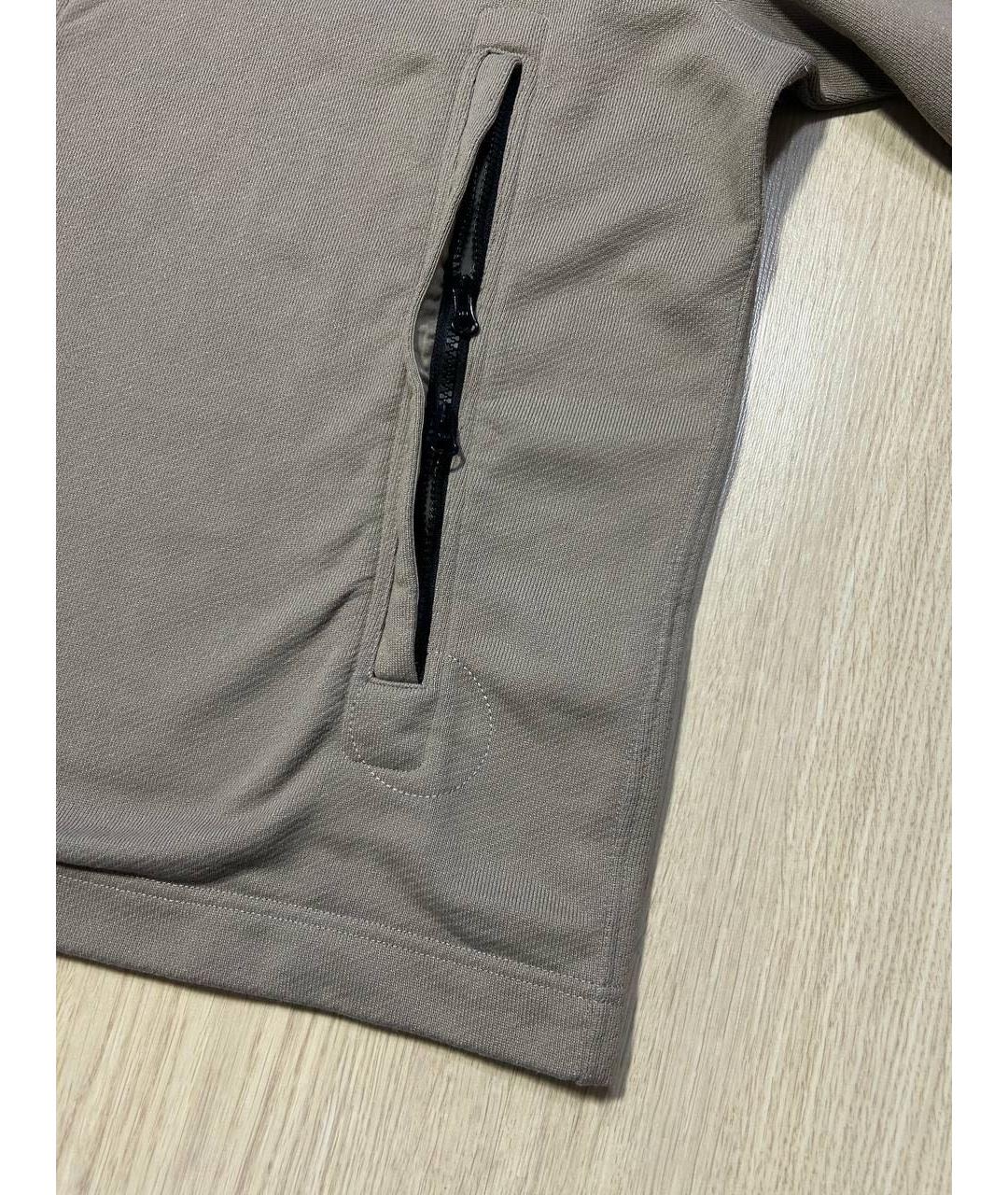 STONE ISLAND Бежевый хлопковый джемпер / свитер, фото 6