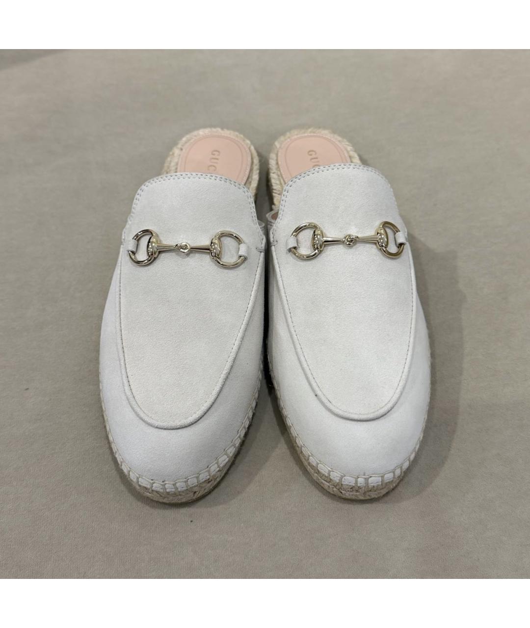 GUCCI Бежевые замшевые мюли, фото 2