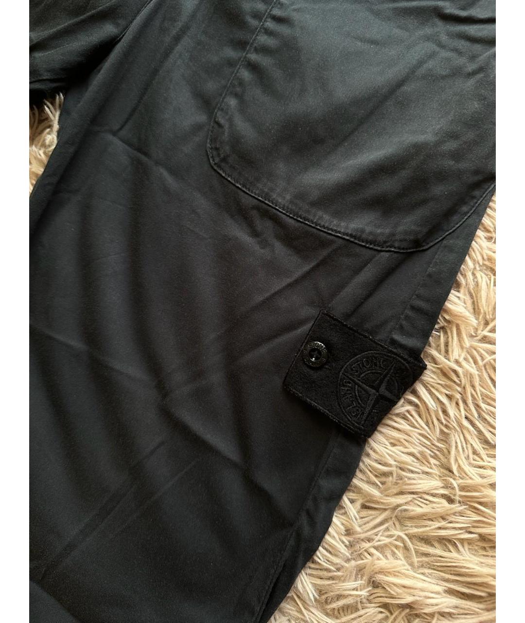 STONE ISLAND Темно-синие хлопковые повседневные брюки, фото 2