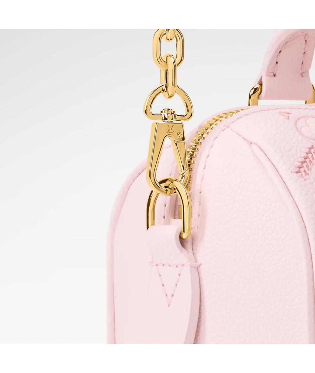 LOUIS VUITTON Розовая кожаная сумка с короткими ручками, фото 2
