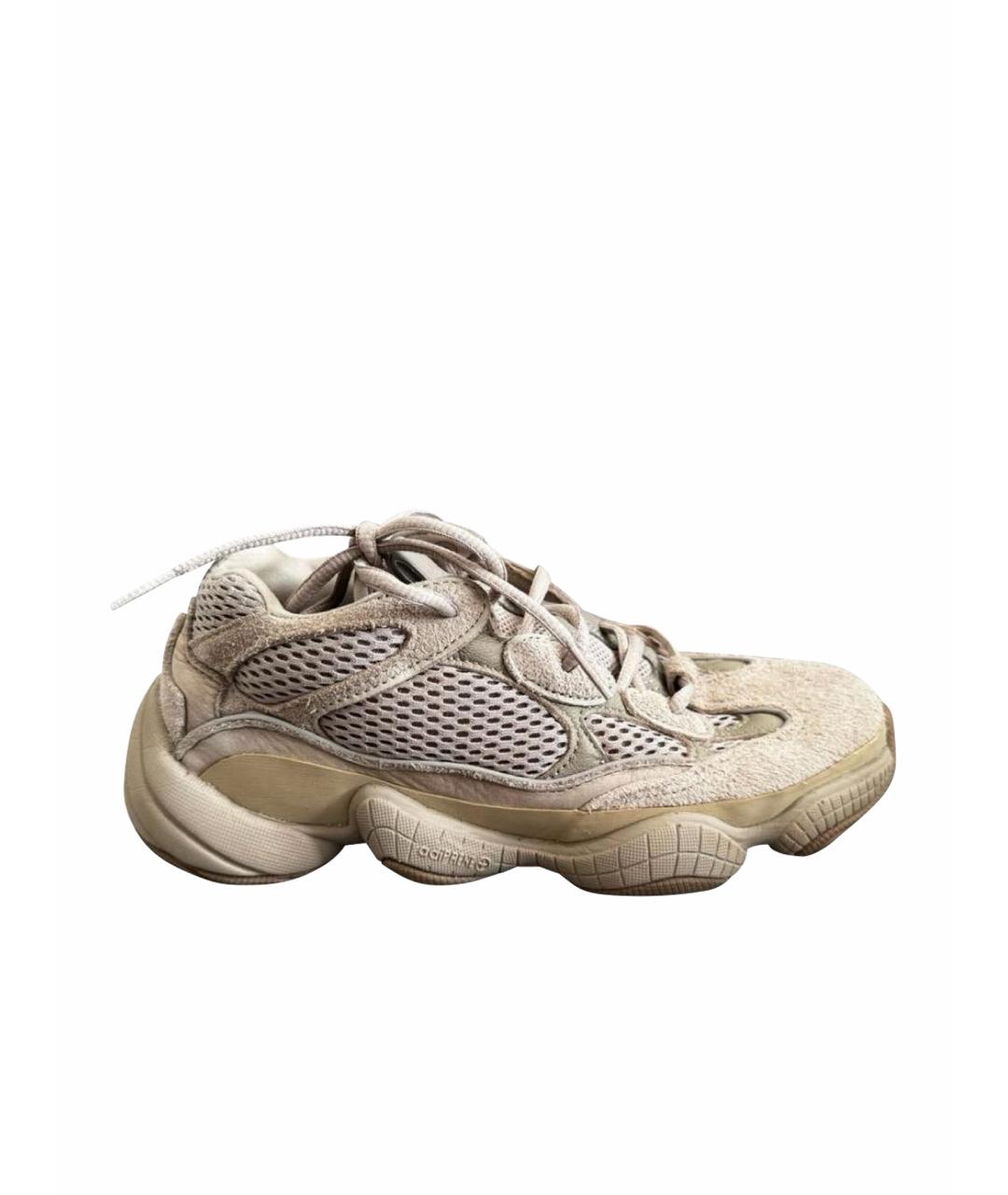 ADIDAS YEEZY Бежевые замшевые кроссовки, фото 1