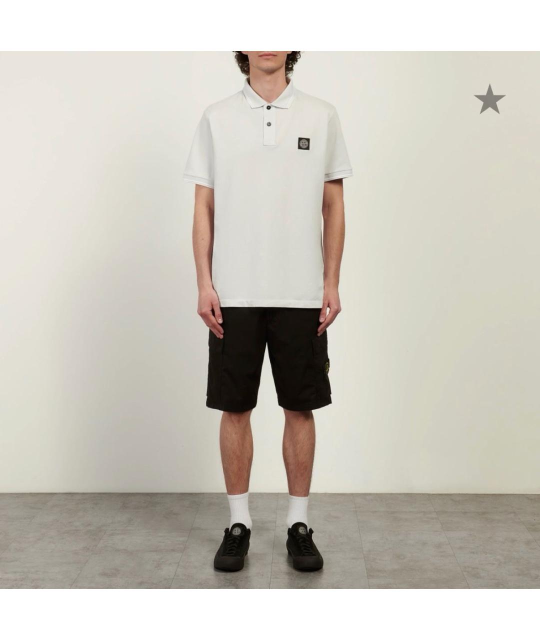 STONE ISLAND Черные хлопковые шорты, фото 2