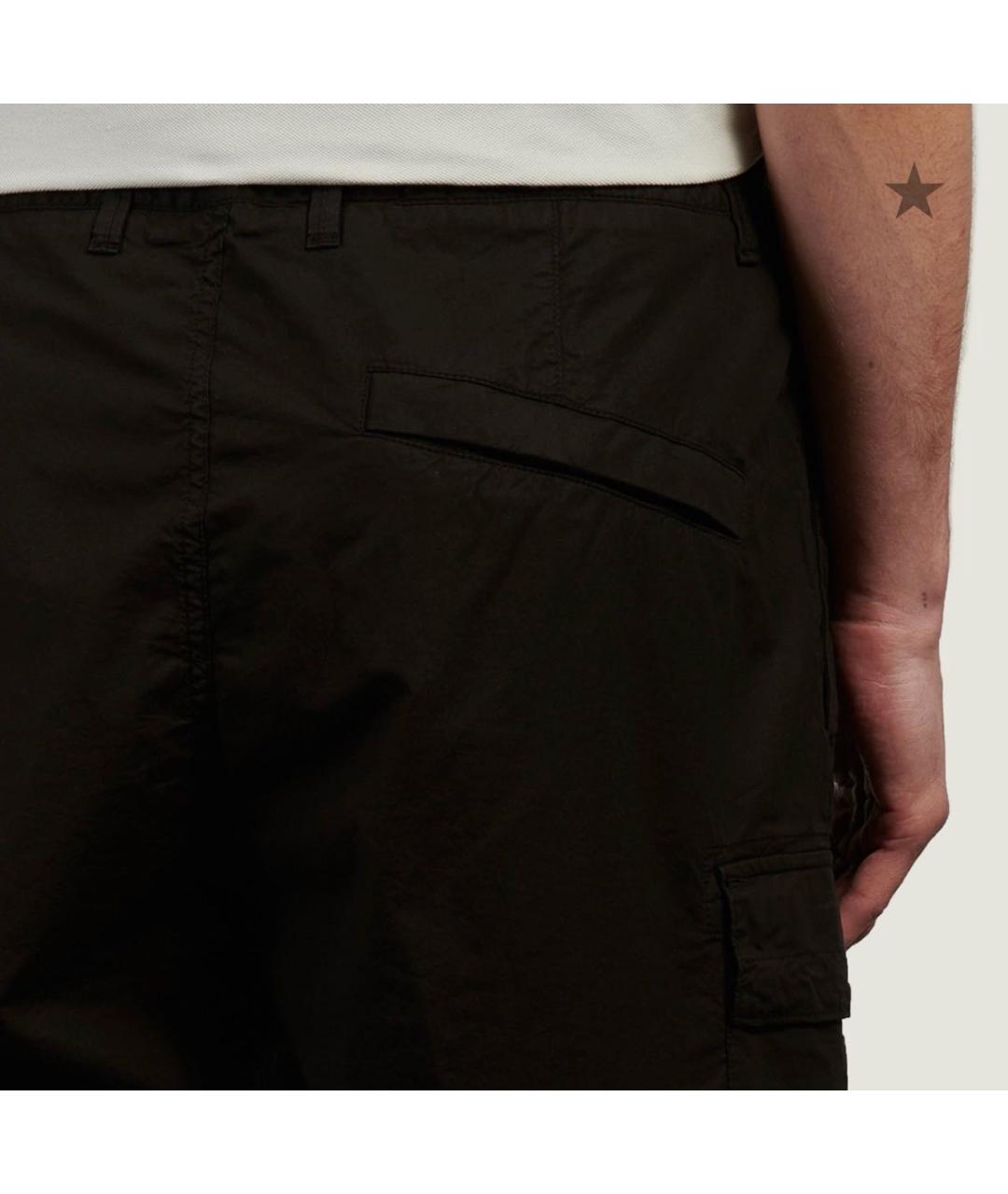 STONE ISLAND Черные хлопковые шорты, фото 7