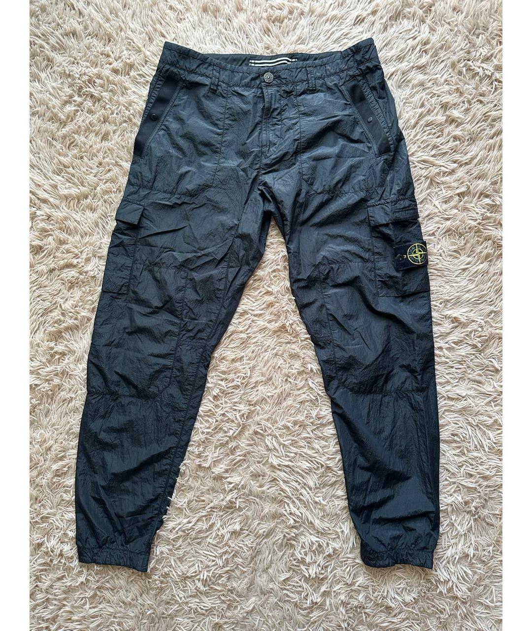 STONE ISLAND Черные повседневные брюки, фото 4