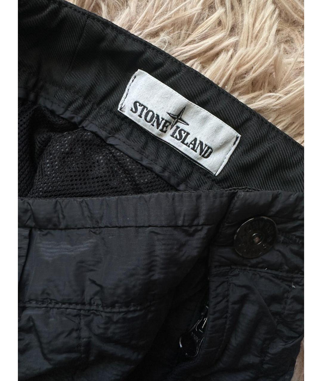 STONE ISLAND Черные повседневные брюки, фото 3