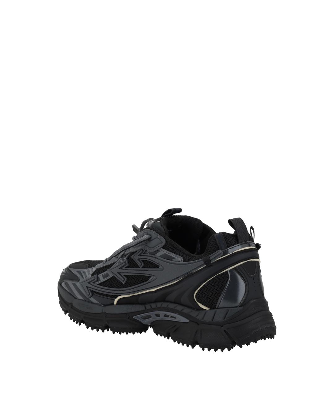 OFF-WHITE Черные текстильные низкие кроссовки / кеды, фото 3