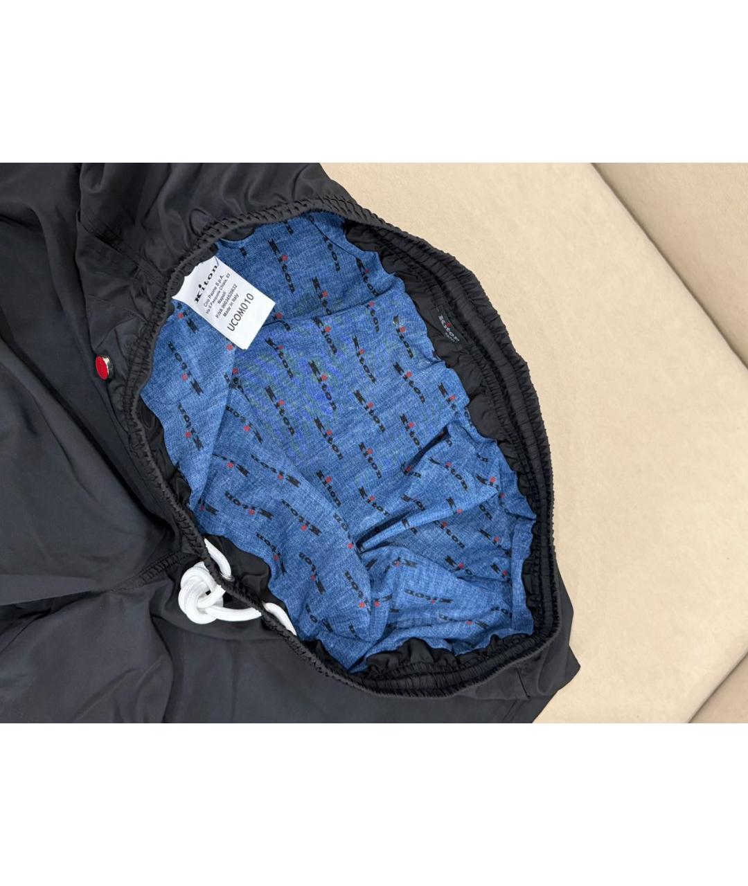 KITON Черные полиэстеровые шорты, фото 3