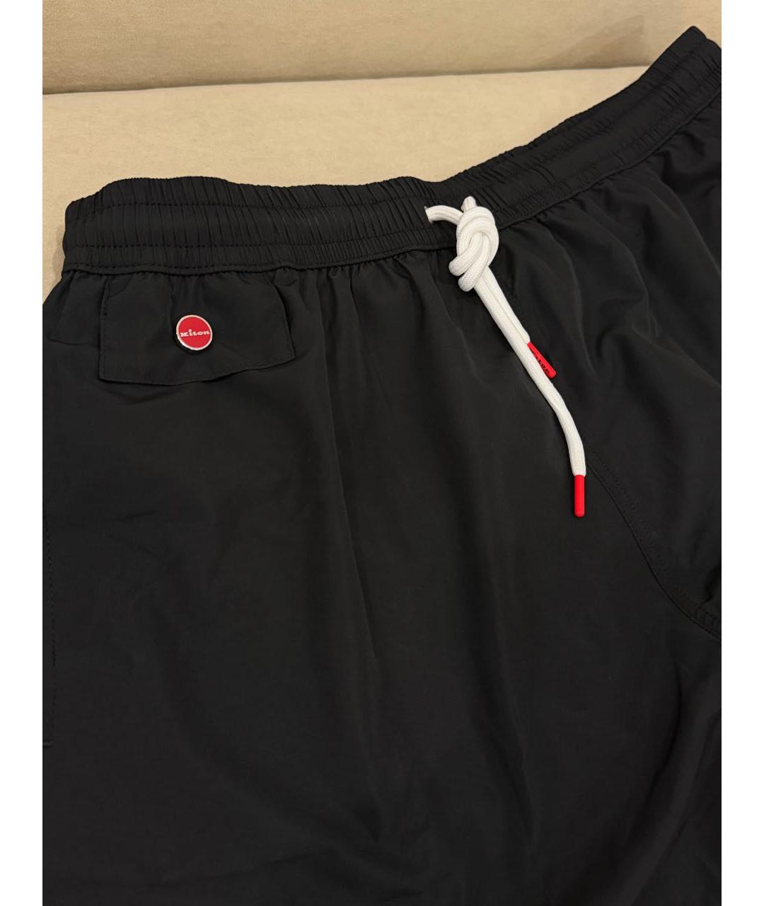 KITON Черные полиэстеровые шорты, фото 4