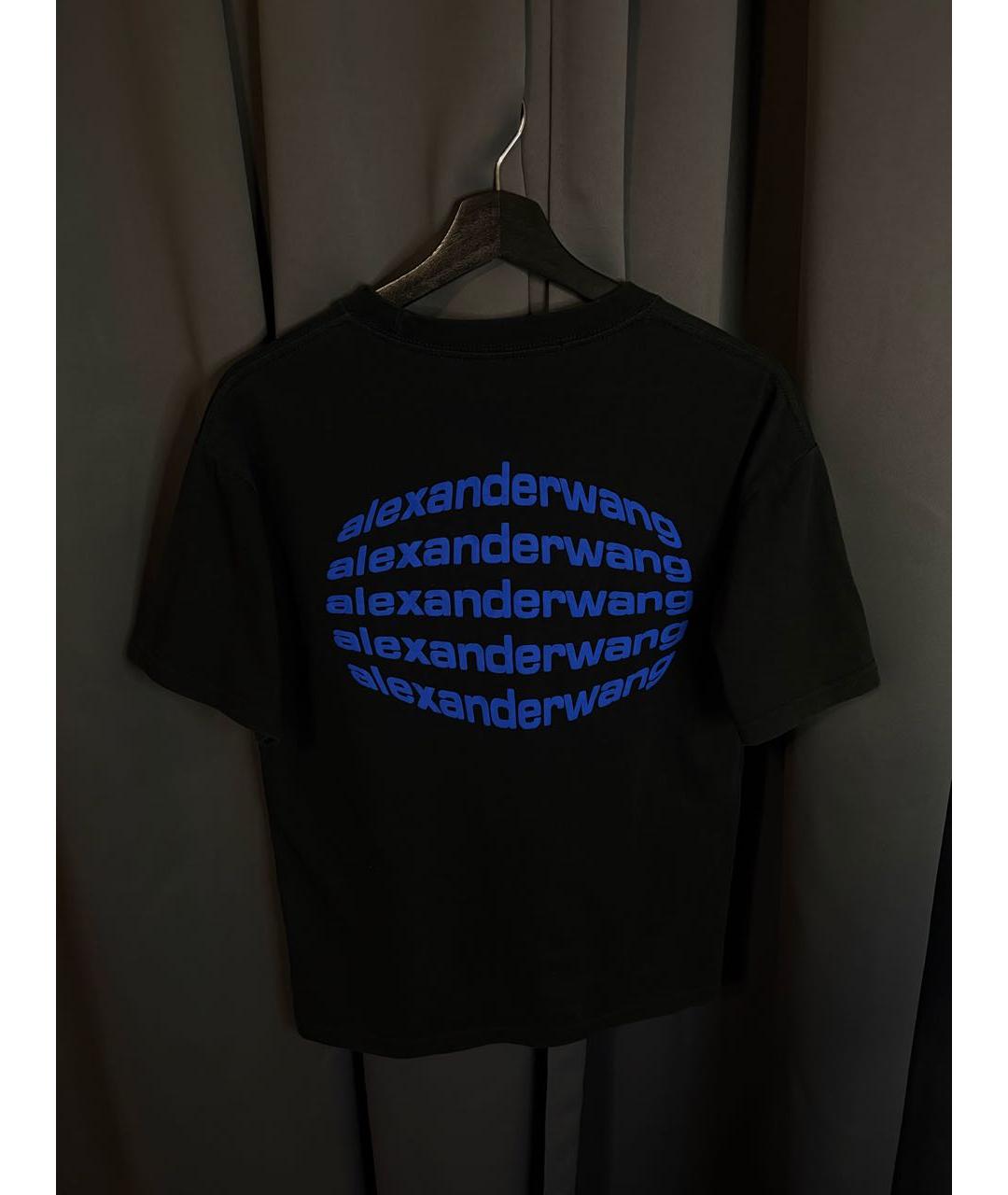 ALEXANDER WANG Черная хлопковая футболка, фото 2