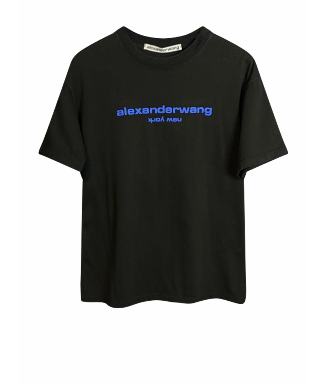 ALEXANDER WANG Черная хлопковая футболка, фото 1