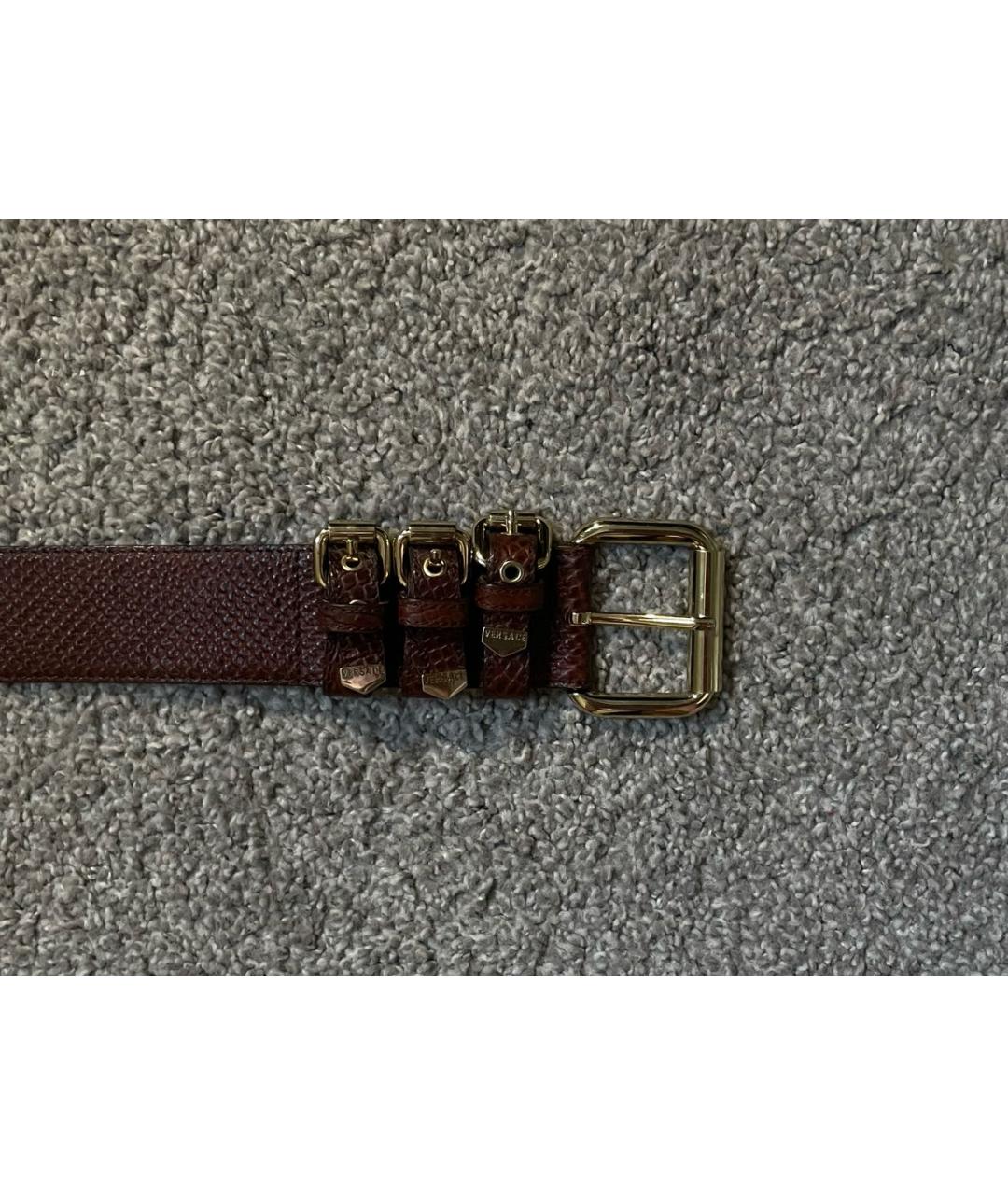 VERSACE Коричневый ремень, фото 5