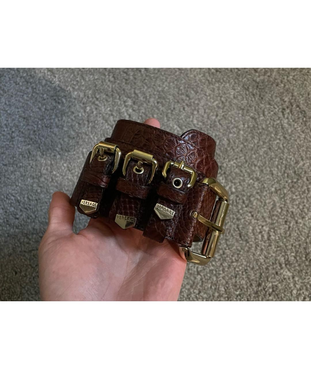 VERSACE Коричневый ремень, фото 7